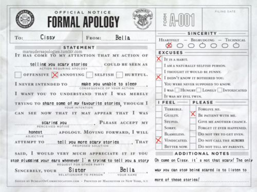 apology letter on Tumblr