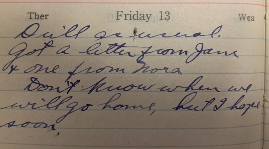 Robert D. West diary entry 12/13/1918