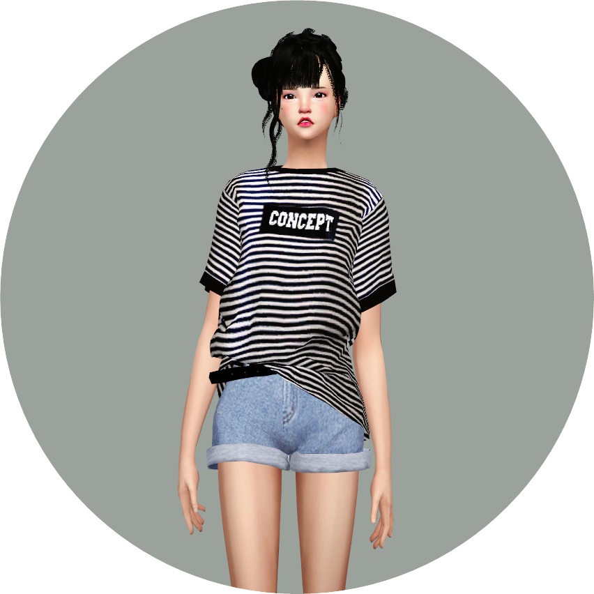 Sims 4 CC, sims4-marigold: Boxy Tee_here Boxy...