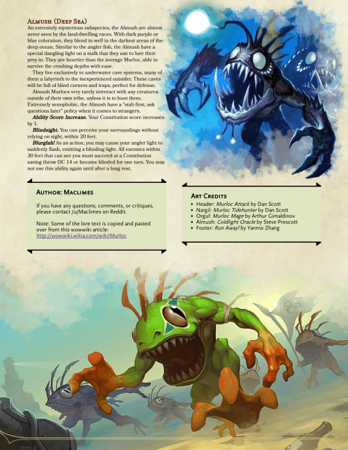 dnd-5e-homebrew:Murloc Race by Maclimes