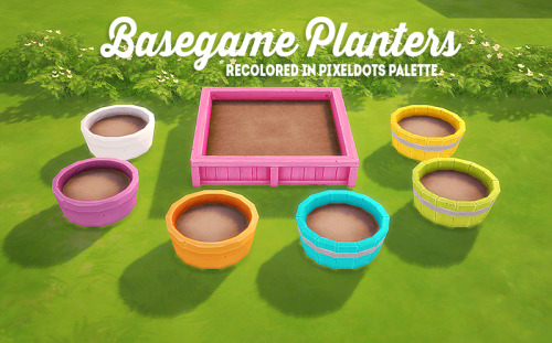 lina-cherie:[ts4] Basegame planters recoloredI needed some...