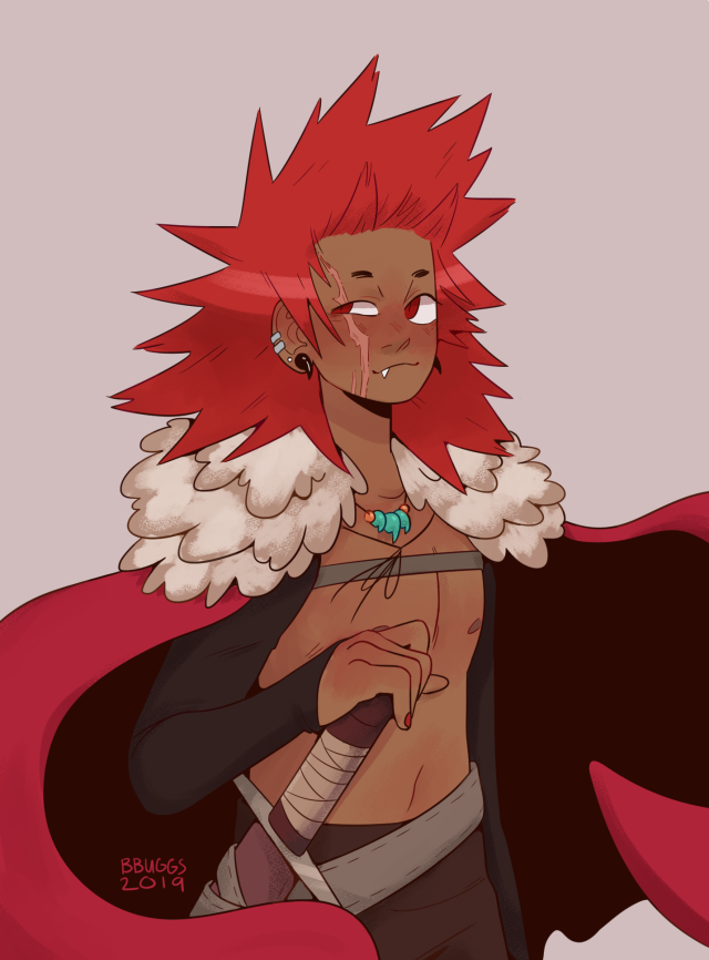 a barbarian kiri to go with my baku dragon :> its his turn with the cape! ko-fi | links | commissions