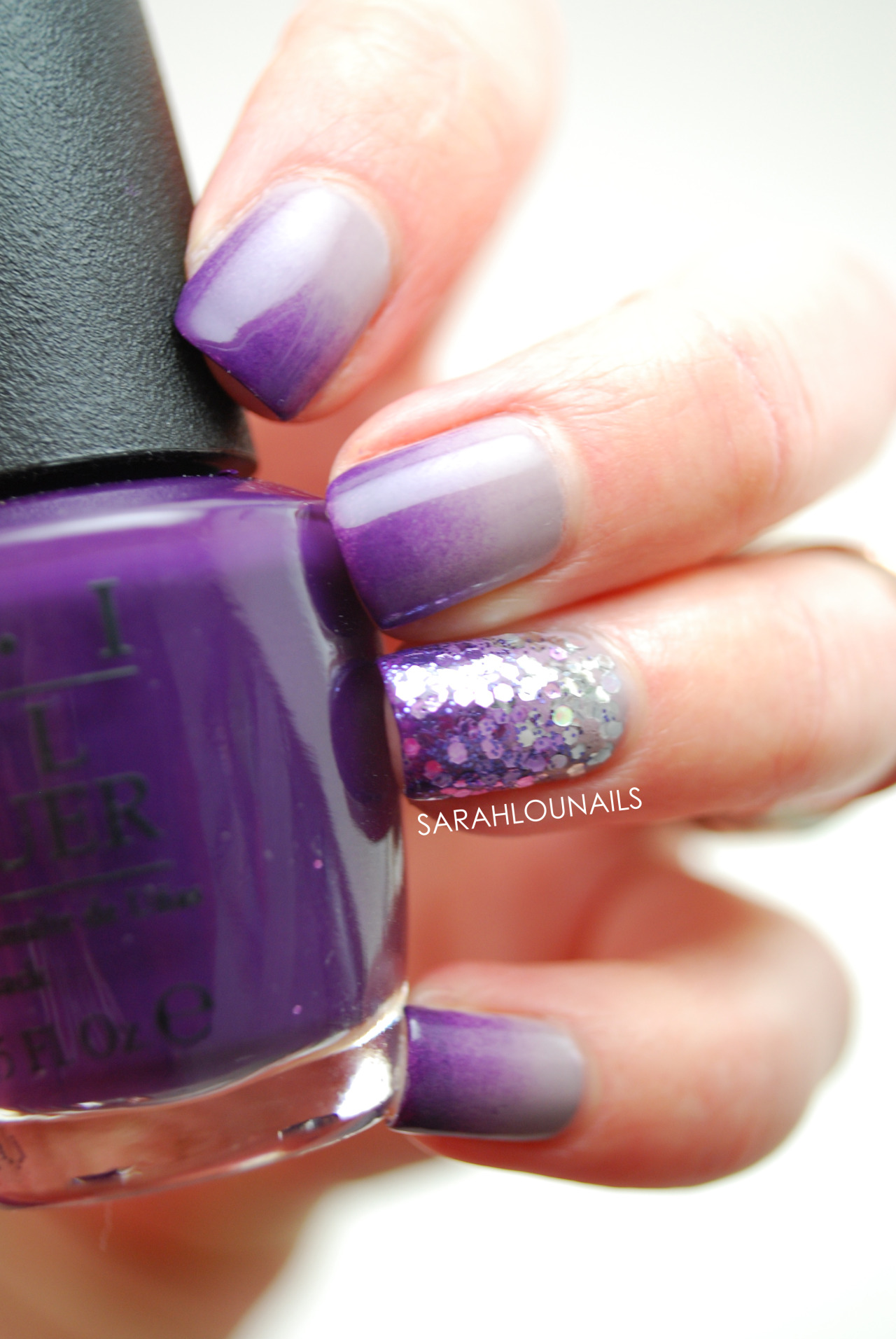 Sarah Lou Nails GrayPurple Grad