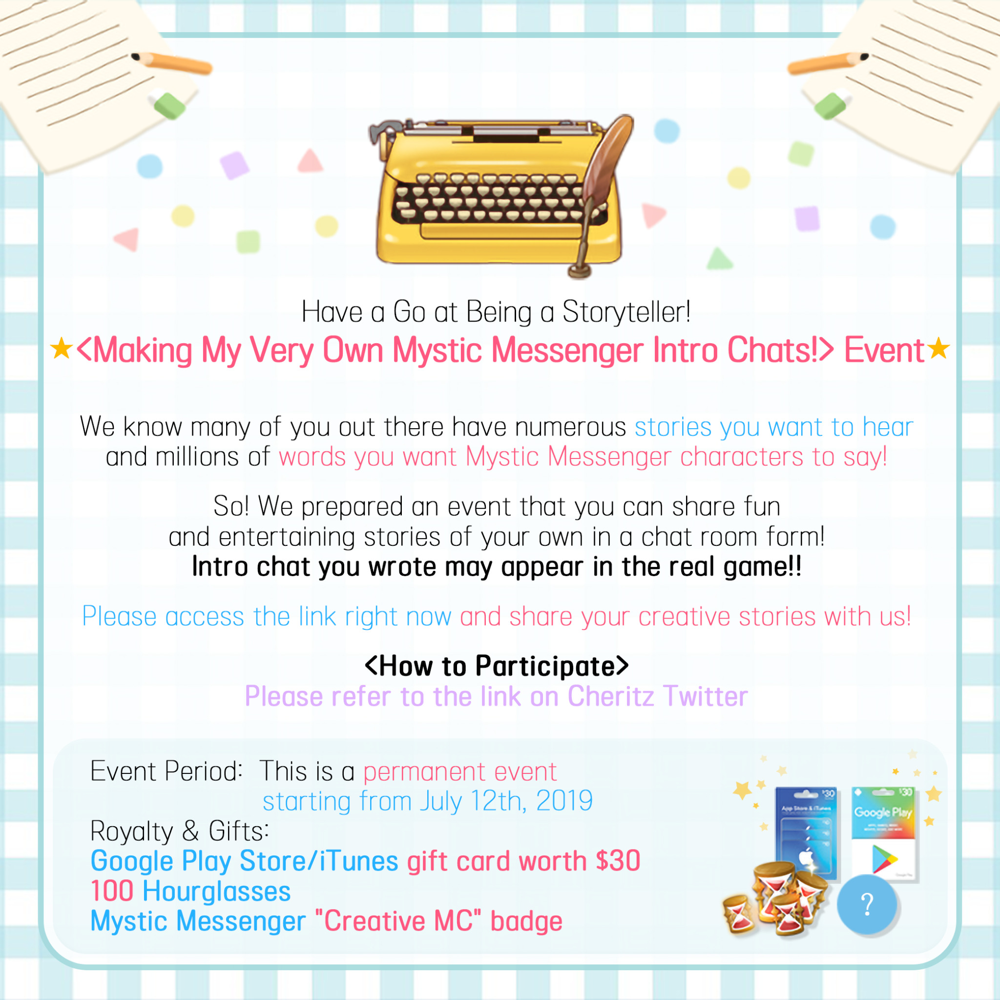 Cheritz Team Mm 3rd Anniversary Event Make Your Own