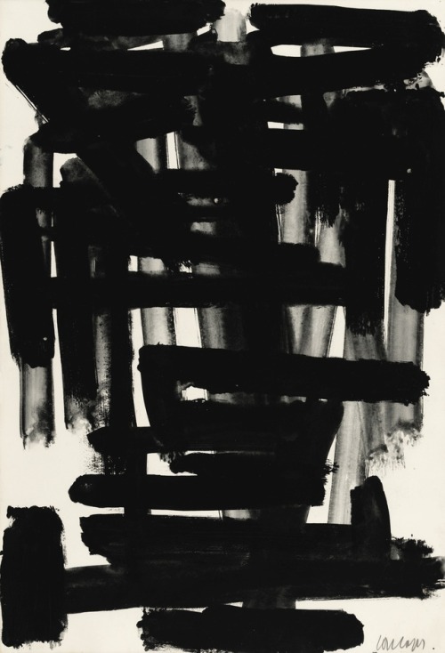 artsyloch:Pierre Soulages | Gouache 56 X 38 CMgouache on...