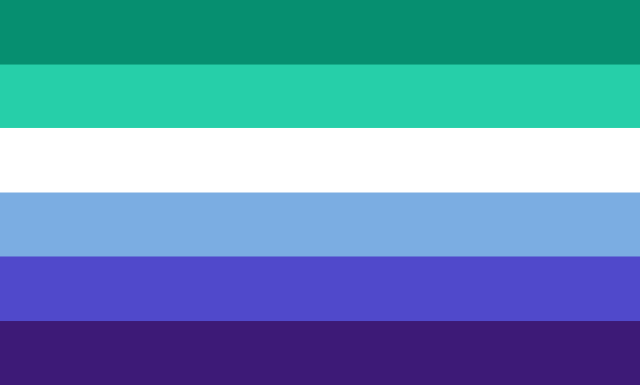 the blue gay flag