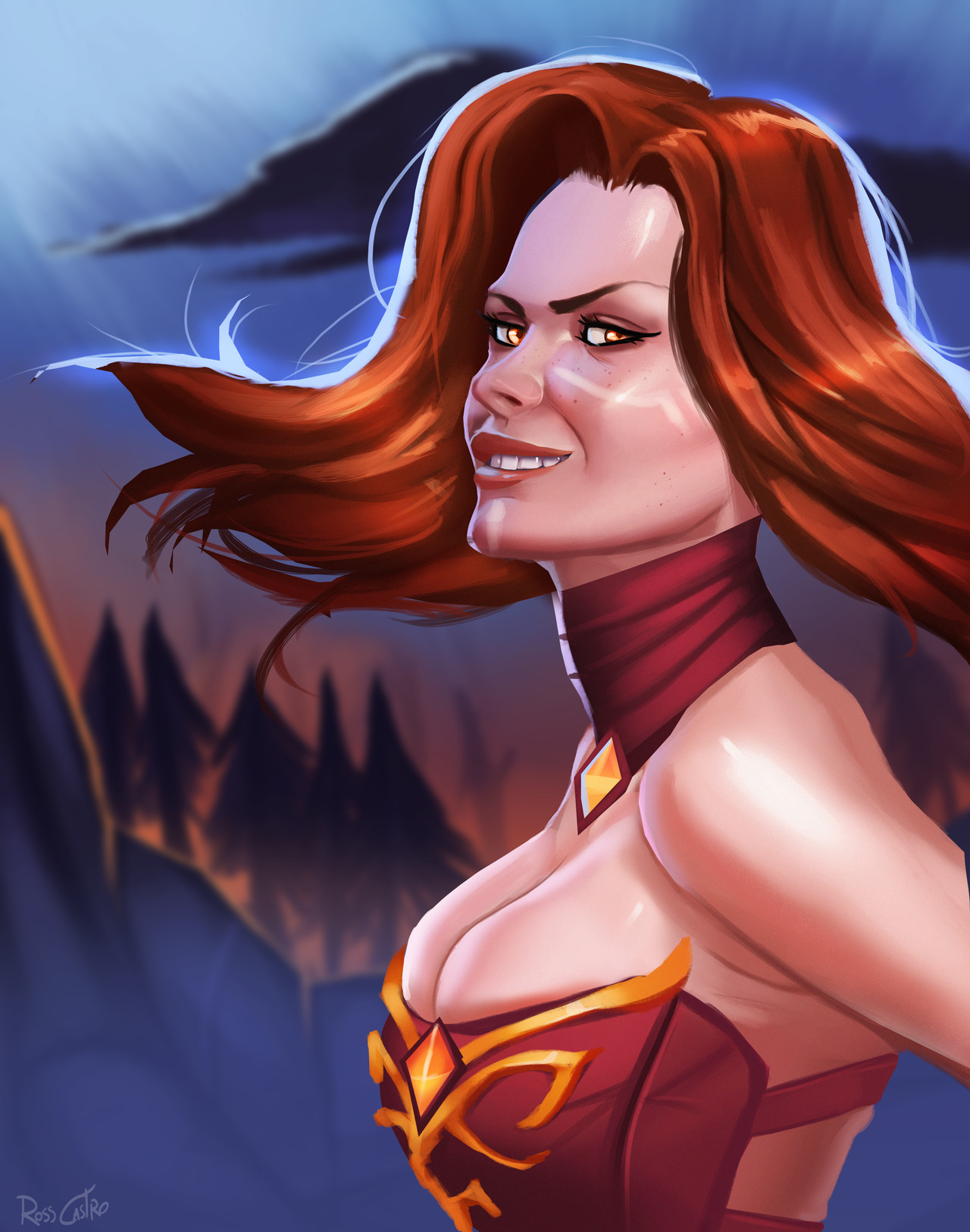 Unexpected Paradox Lina Dota 2 Portrait Of One Of My