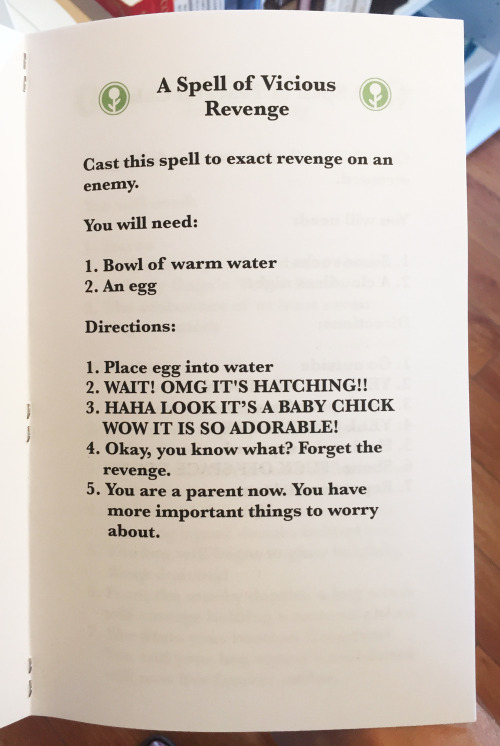 obviousplant:I made a book of “magic spells” and left it at a...