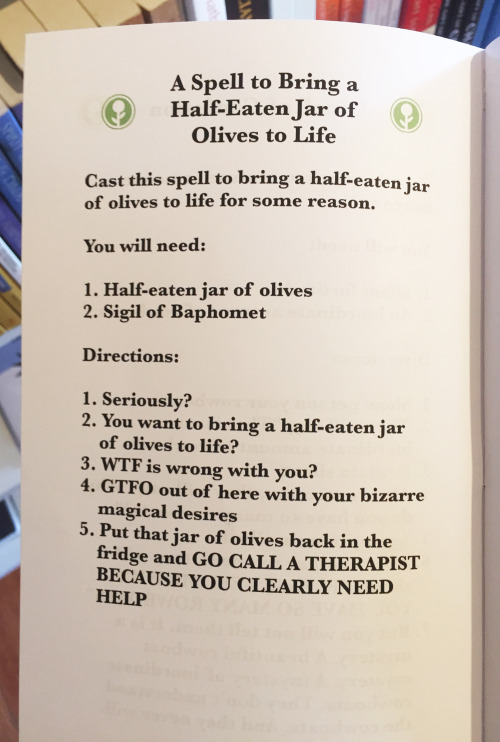 obviousplant:I made a book of “magic spells” and left it at a...