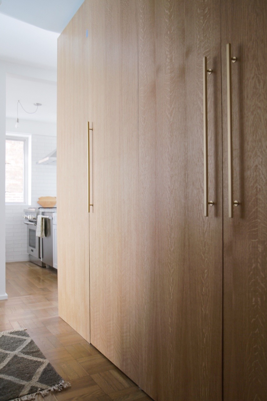 Freestanding Pantry And Coat Closet In Quartersawn Brooklyn