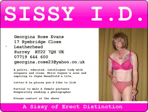 samanthasissy84:Georgina Rose Evans. Sissy whore from...