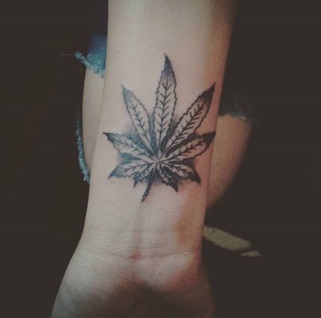 Pot Leaf Tattoo.