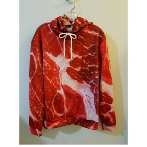 raw steak hoodie