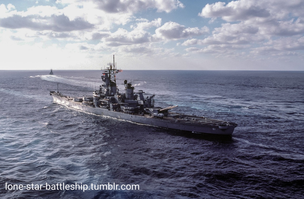 18+ — lone-star-battleship: USS Iowa (BB-61) underway...