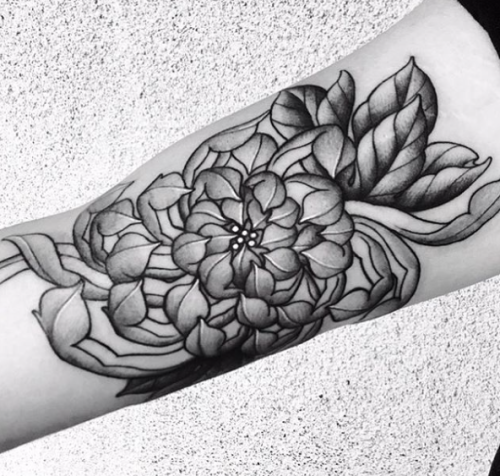 The Best Tattoo Studio in Las Vegas!, Black and grey chrysanthemum, by ...