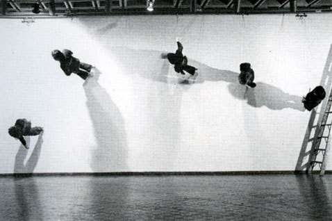 ghostparties:Walking On The Wall (1971) by Trisha Brown