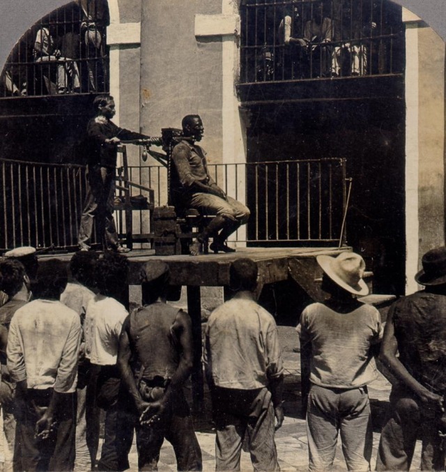 Execution by garrote vil in Cuba, 1880 The garrote... Victorian Crime