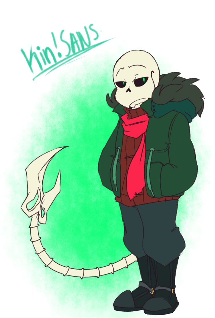 Undertale AU doodles! — Refrence sheet and a full pic!! Kin!Sans and...