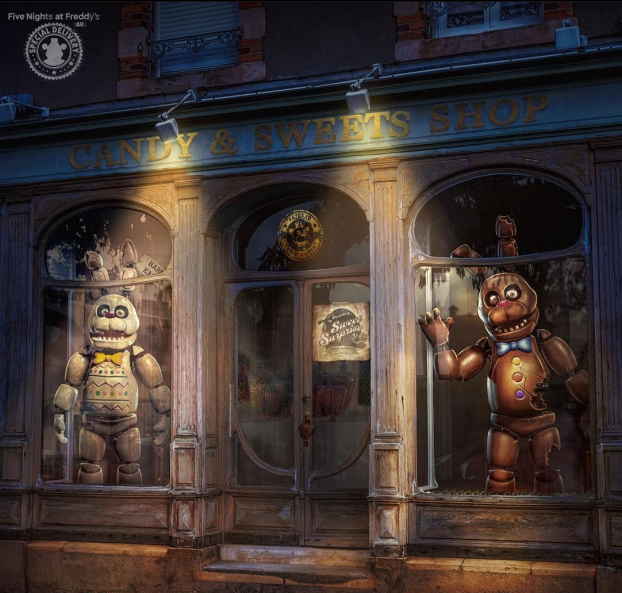 Ар аниматроники. ФНАФ ар Пасхальный Бонни. ФНАФ Спешиал Деливери. Five Nights at Freddy's ар. Фредди Special delivery.