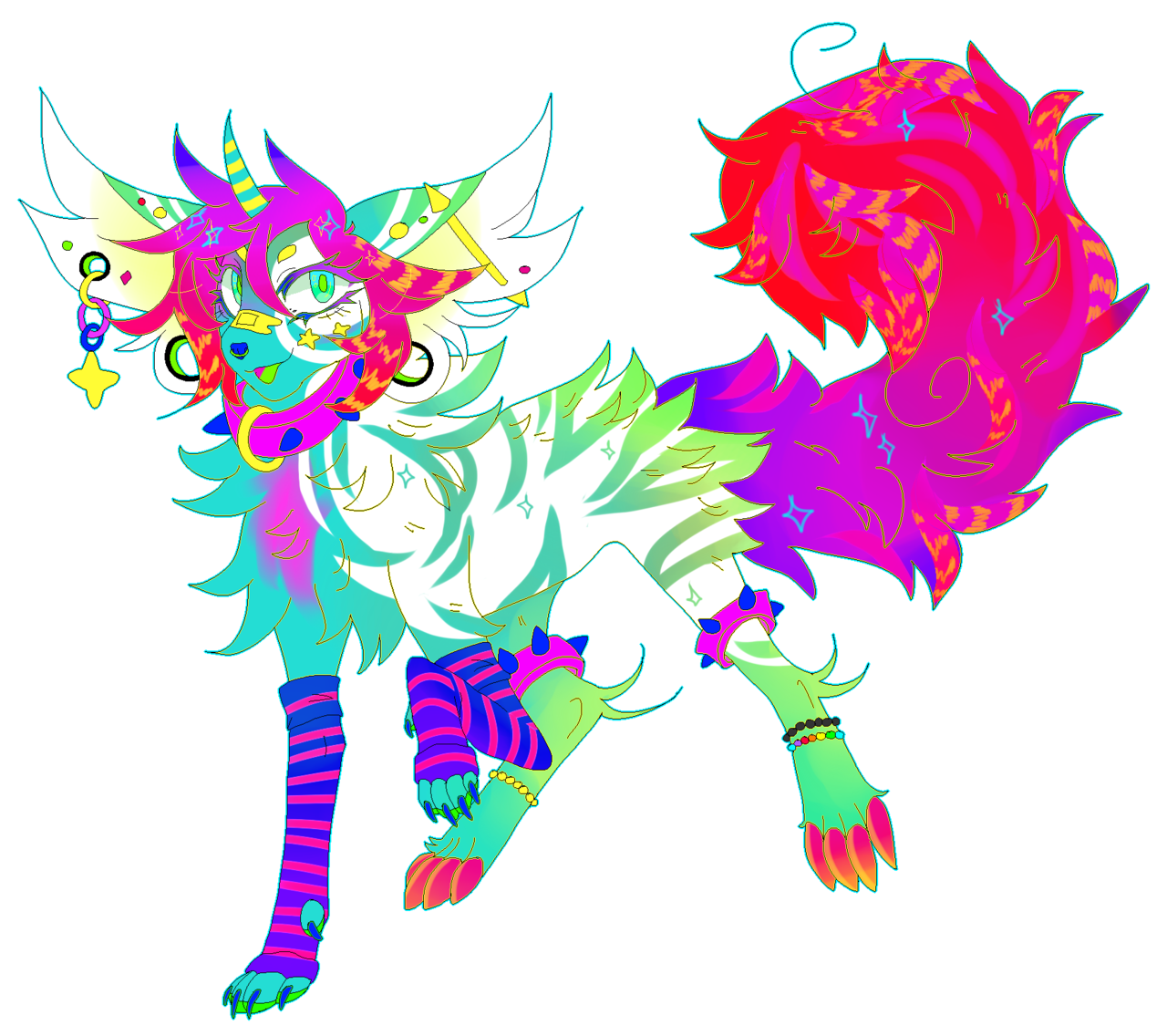 NEON FURRYCORE RAVE — TIGER TIGER!!! a new rave kid!!!! say hello to...