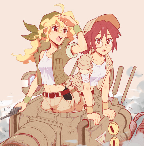 enecoo:A Metal Slug collab I did with @fiolina. She drew Fio...