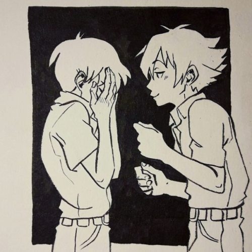 chusska-art:Day 7 of Inktober! Todays theme was “shy” , so...