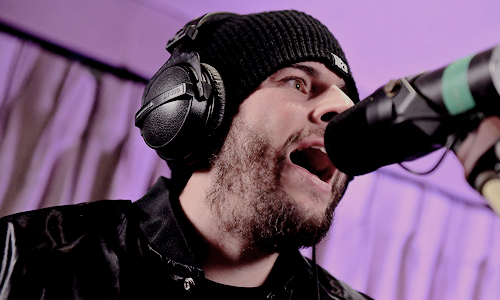 mshadowss:M. Shadows while recording a live session for BBC...