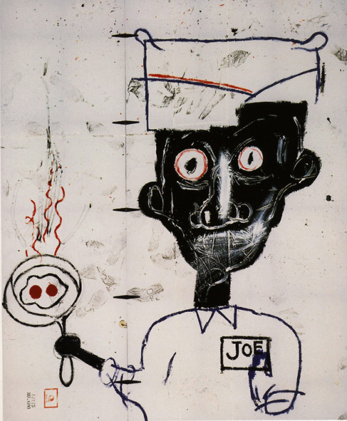 artist-basquiat:Eyes and Eggs, Jean-Michel BasquiatMedium:...