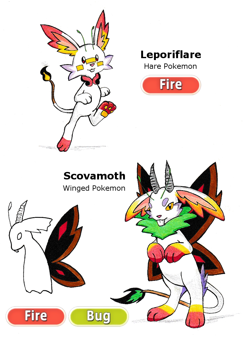 Fake Pokémon — Galar Starters Contest - Scorbunny Evolutions...