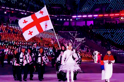 magicaleggplant:Figure skater flag bearers of the 2018...