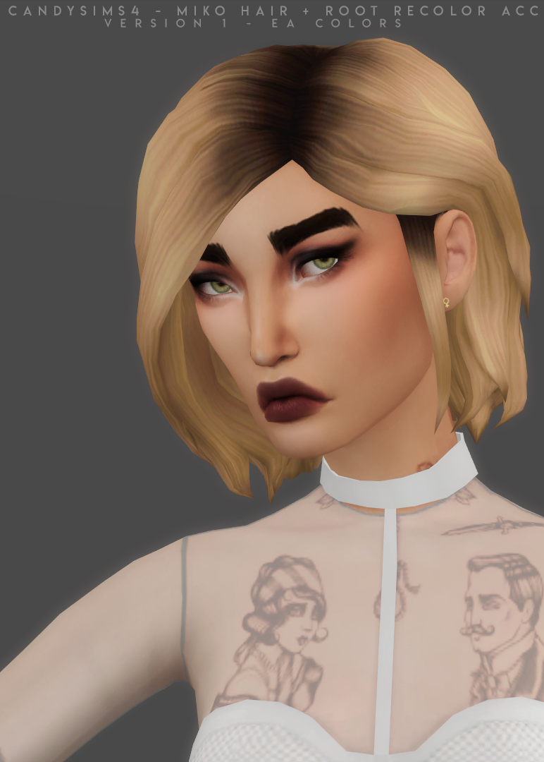 Liz's Sims — candysims4: MIKO HAIR A basic hair with two...