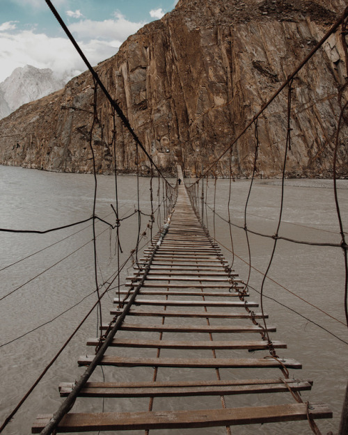 aabbiidd:The Hussaini Bridge, over Hunza River, connects...