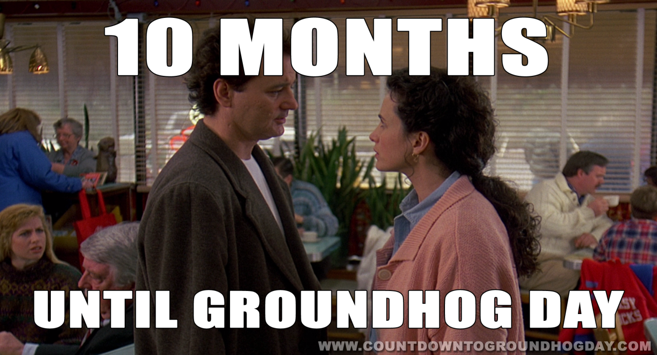 10 months until Groundhog Day