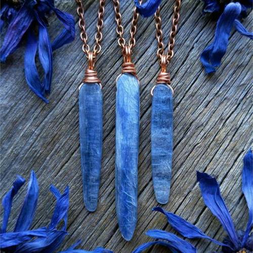 lunamesaco:Shimmering Blue Kyanite Necklaces online now!! ✨...