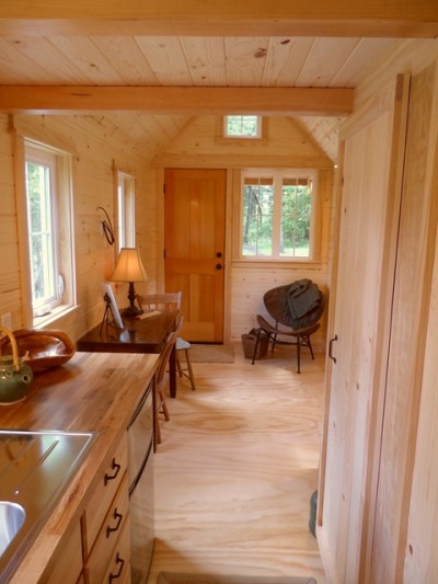 darlingamericancurl:<br /><br />For those in the Pacific North West, this is for you.  The Oregon Cottage Company has designed a jewel.  This 8’ 6” x 20’ is in my top 5 of the tiny house design.  This home has a full size bathtub, a closet for the washer/dryer (the only hidden washer space that I have come across), and a loft that comfortable sleeps four, or sleeps two with space for clothes storage.  This home can be built by the company for a mere $38,000 (the average home price in Oregon is $321,797) or the plans are available for free at the website.  <br />You can find out more information about the home here or you can download the basic plans here.  <br />