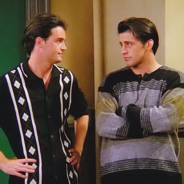 joey from friends in all chandler's clothes