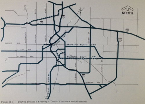 hyperrealcartography:Unbuilt Skyline Freeway, Denver...