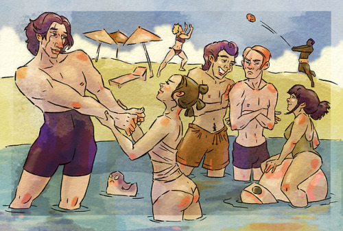 ekatheartist reylo rey kylo ren kylo x rey poe dameron general hux generalhux armitage hux ben solo rose tico bb8 finn phasma porg summer star wars starwars Star Wars Fan Art star wars au gingerpilot gingerrose