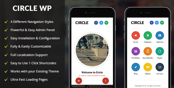 Circle Mobile v1.3 – Mobile WordPress Theme Nulled