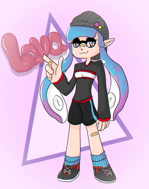 Blah, I drew my Inkling for once. Wowzerr