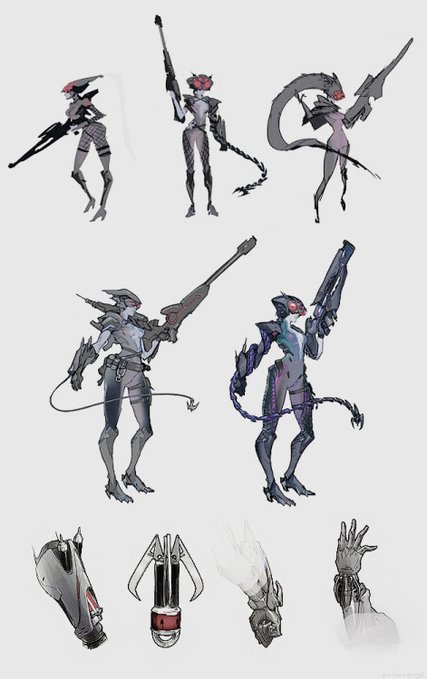 evilwvergil:“concept arts” : 奪命女 Widowmaker↳ オーバーウォッチ OVERWATCH