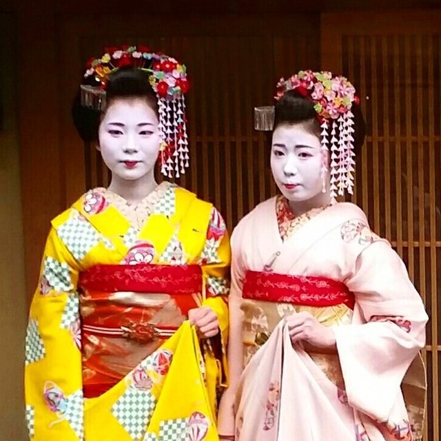 Geiko & Maiko — Ichihiro and Konatsu from the Nakagishi Okiya of...