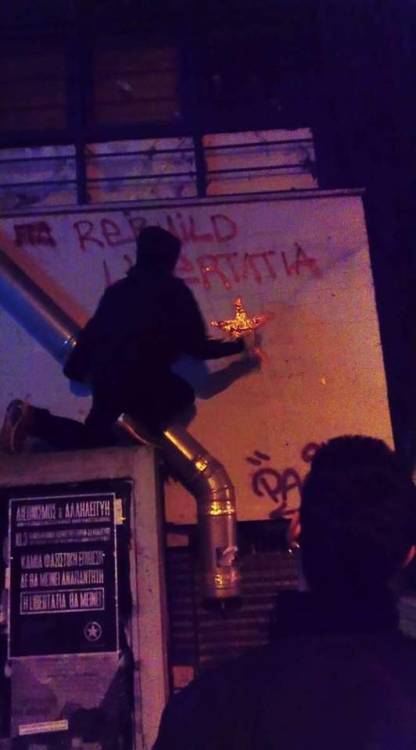 radicalgraff:Solidarity graffiti for Libertatia, a squatted...