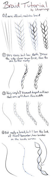 How To Draw Hair Step By Step Braid Howto Techno