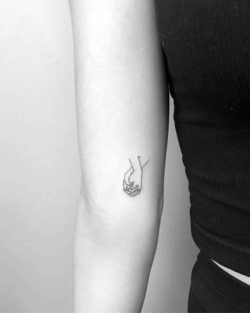 By Cagri Durmaz, done at Basic Ink, Istanbul.... small;anatomy;line art;inner arm;tiny;cagridurmaz;love;ifttt;little;holding hands;hand;fine line