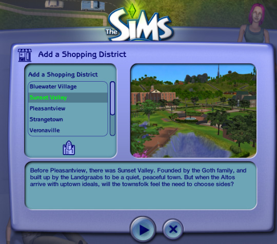 The game generated this sim's name on its own in Sunset Valley