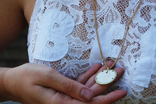 dubetteart:Made cute jewelry out of sand dollars! (None were...