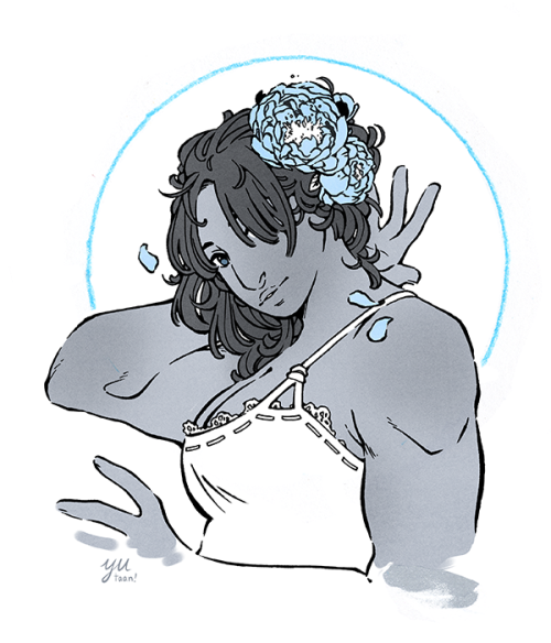 Inktober #11: Des Fleurs (Side A)! I love drawing Rita’s hair.