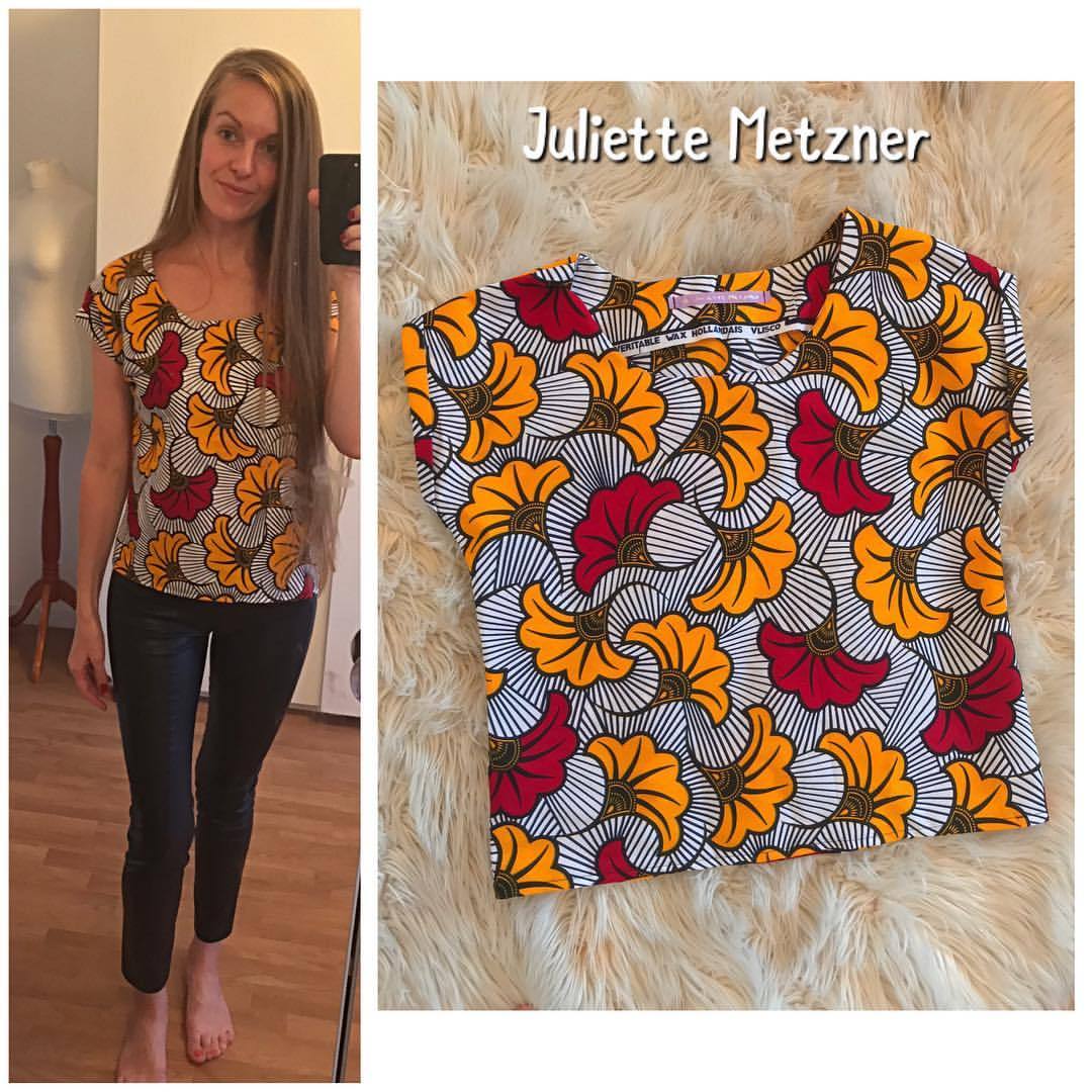 juliette,metzner \u201c🌹top en wax « fleurs de mariage » / hibiscus