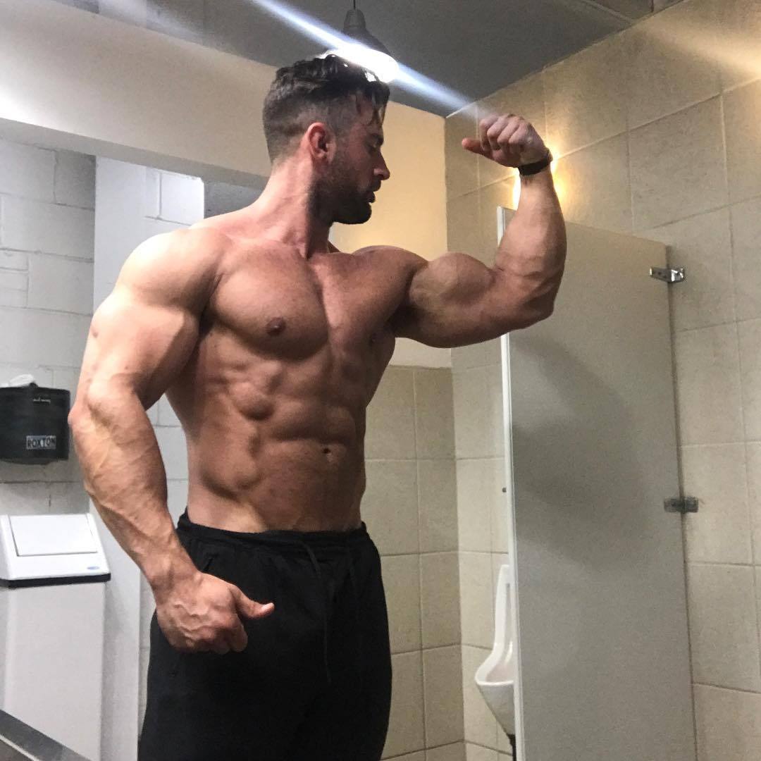 Muscular Guy Flexing